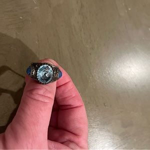 Size 8 DSG Turkey .925 ring 3 stones